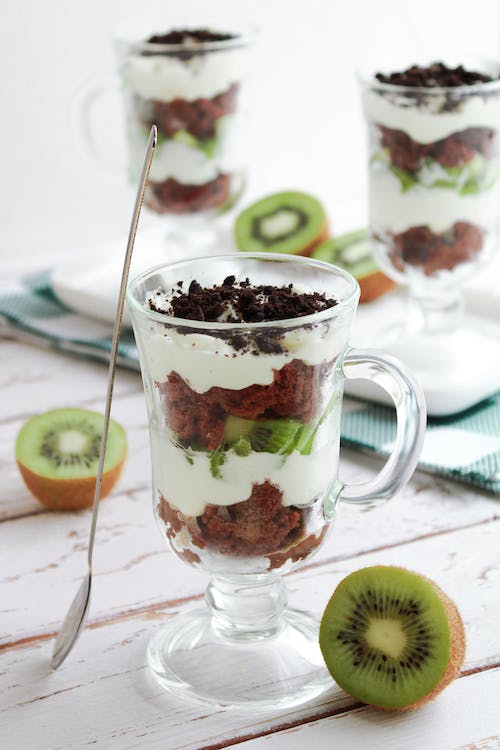 Csokoládés kiwis mousse